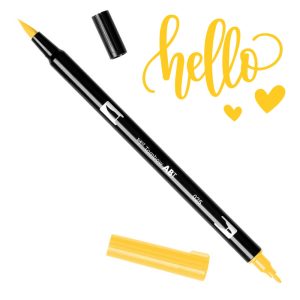 Marcadores Acuarelables Dual Brush Pen Amarillo 025 Tombow