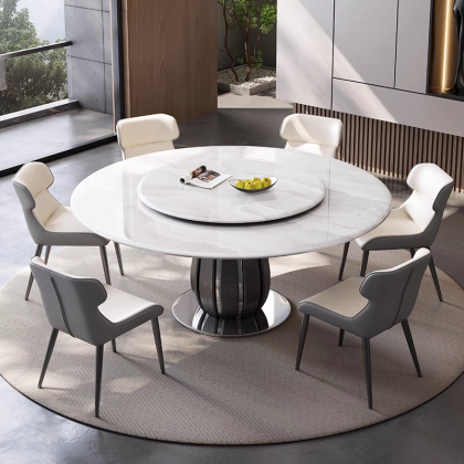 Mesa de comedor con cubierta de jade blanco ME- - Imagen 2