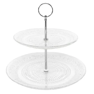 SOPORTE PARA PASTELES CRISTAL 2 NIVELES