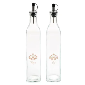 JUEGO DE 2 ACEITERA 500ML FLORES
