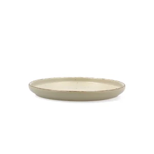 PLATO POSTRE EFECTO GASTADO OLIVA