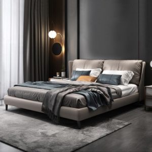 Cama de cuero de napa acolchado CA-M-30