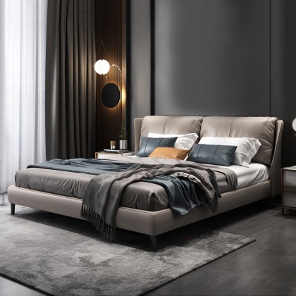 Cama de cuero de napa acolchado CA-M-30