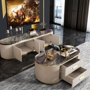 Mueble de TV con detalle de rombos MC-T-45