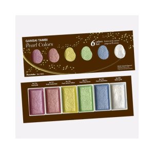 Set Acuarela 6 Pearls Colors Gansai Tambi Kuretake
