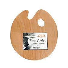 Paleta madera ovalada 20×30 cm Artel - Imagen 2