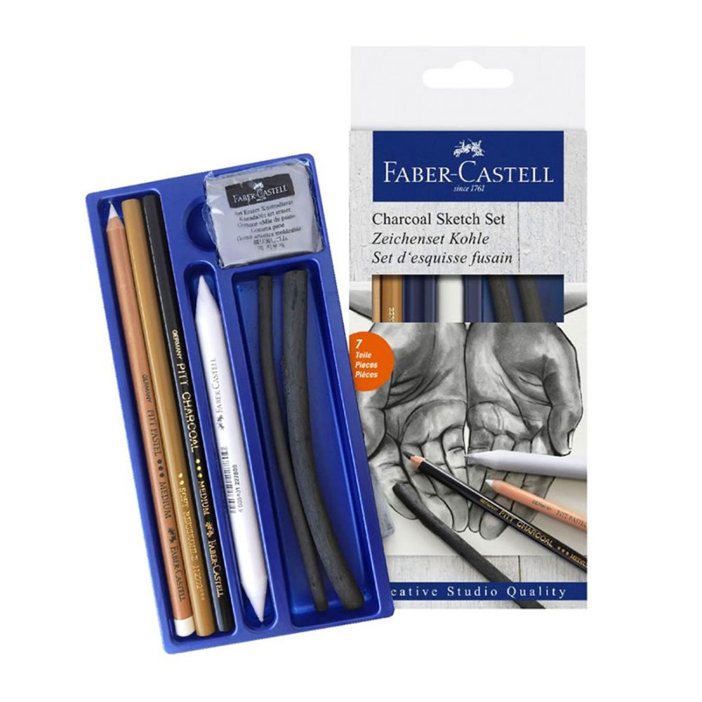 Set Charcoal Sketch Carboncillo Faber Castell - Imagen 2